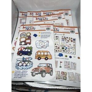 Lot of 7 Memory Makers Scrapbook Stickers and Die Cuts Great Variety